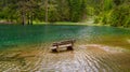 Scenic view of a bench in lake in Austria